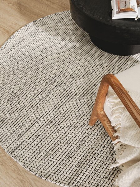 Preproga Rocco Beige Black Round