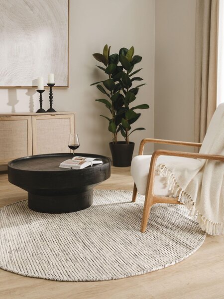 Preproga Rocco Beige Black Round
