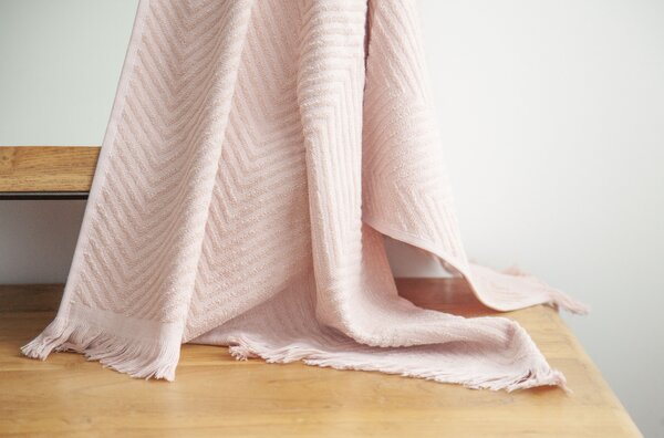 Brisača Jacquard Bamboo Andora Peach 90x180