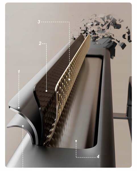 Talno kovinsko stojalo in držalo za 3 kopalniške brisače črno mat 84cm