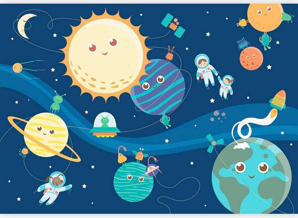 Artgeist Fototapeta Happy Planets, 150x105cm