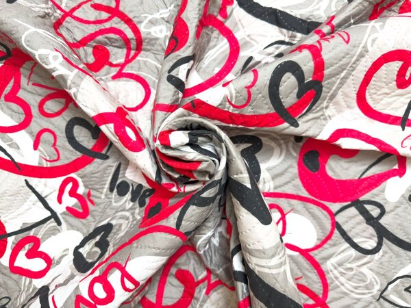 Pregrinjalo za posteljo STREET LOVE, sivo Dimenzije: 170 x 210 cm