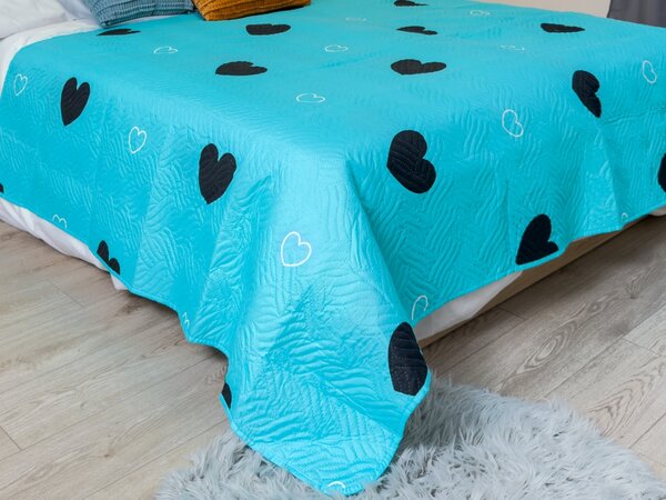Pregrinjalo za posteljo CORAZON BLEND, modro Dimenzije: 170 x 210 cm