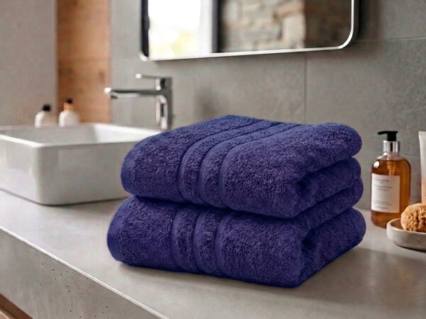 Brisača Comfort 50 x 100 cm temno modra, 100% bombaž