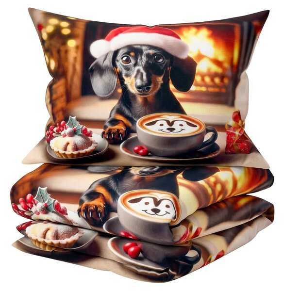 3D mikroflanel posteljnina WARM WOOFS barvna + prevleka za vzglavnik 40x50 cm brezplačno Dimenzije posteljnine: 70 x 90 cm | 140 x 200 cm