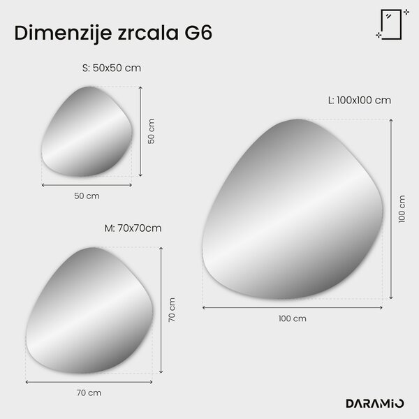 Netipično ogledalo z LED osvetlitvijo G6