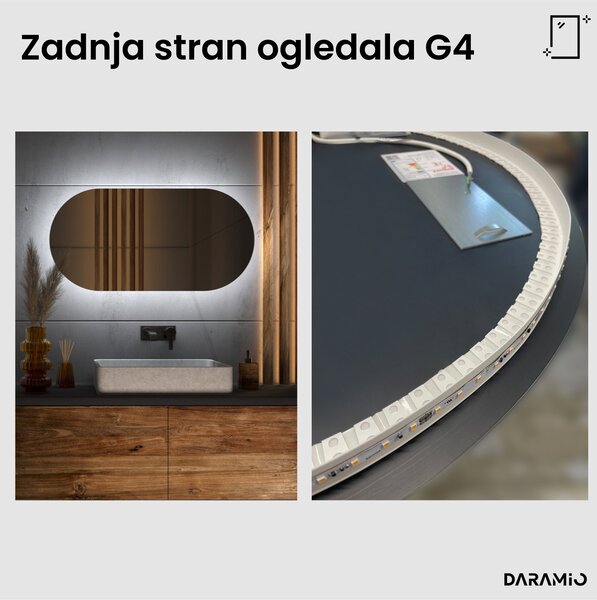 Netipično ogledalo z LED osvetlitvijo G4