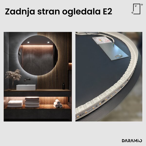 Okroglo kopalniško ogledalo z LED osvetlitvijo E2