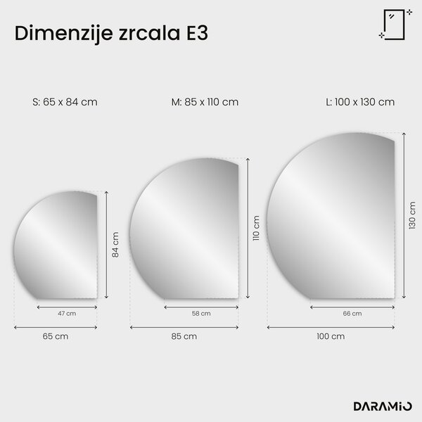 Okroglo ogledalo z LED osvetlitvijo E3