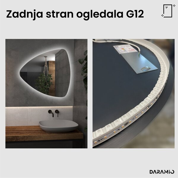 Netipično ogledalo z LED osvetlitvijo G12