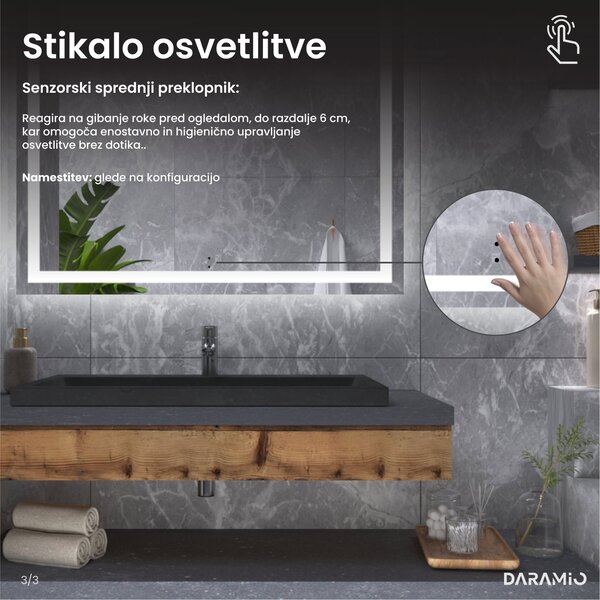 Kopalniško ogledalo z LED osvetlitvijo F2