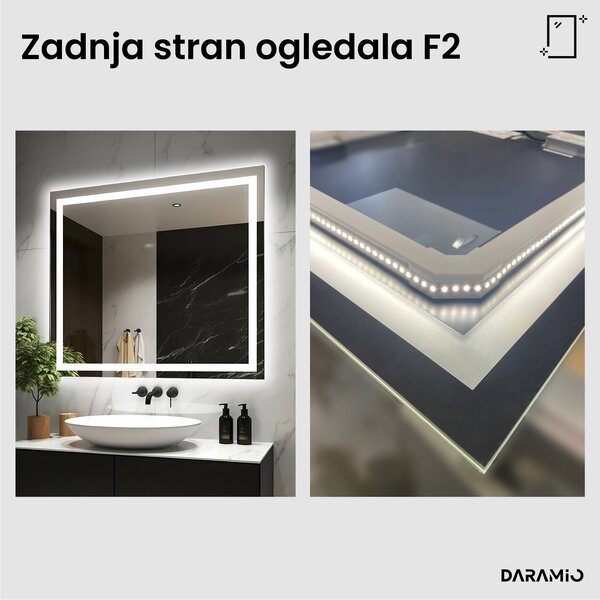 Kopalniško ogledalo z LED osvetlitvijo F2