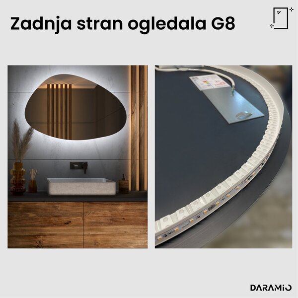 Netipično ogledalo z LED osvetlitvijo G8