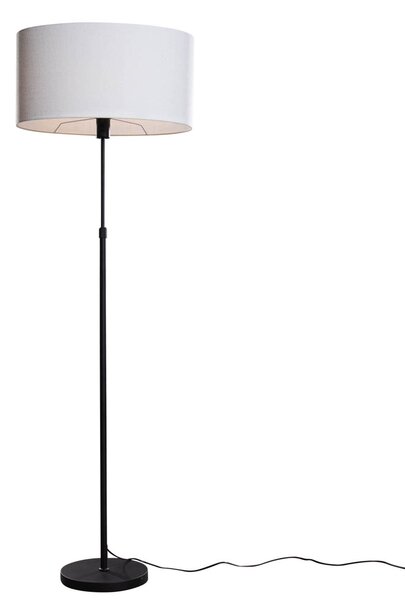 Stoječa svetilka črna z ovalnim lanenim odtenkom belim 50 cm - Parte