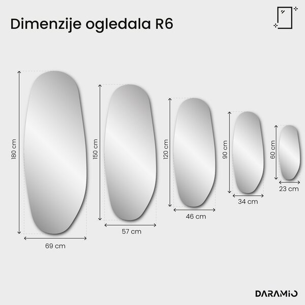 Ogledalo Pure s faseto R6