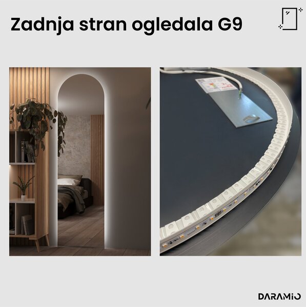 Netipično ogledalo z LED osvetlitvijo G9
