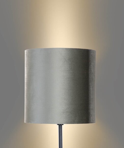 Stoječa svetilka črna z zelenim žametnim odtenkom 40 cm - Simplo