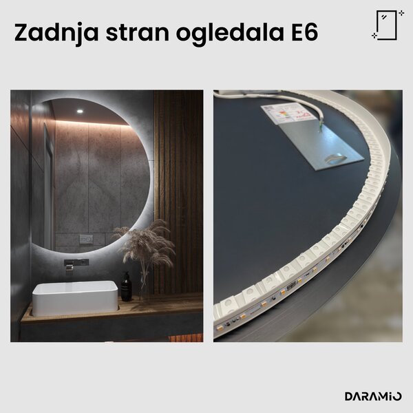 Okroglo ogledalo z LED osvetlitvijo E6