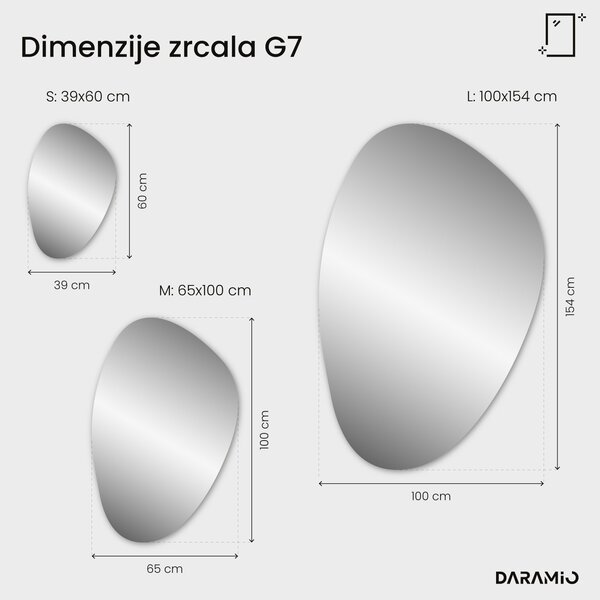 Netipično ogledalo z LED osvetlitvijo G7