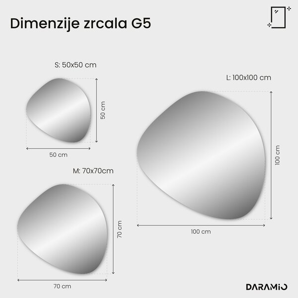 Netipično ogledalo z LED osvetlitvijo G5