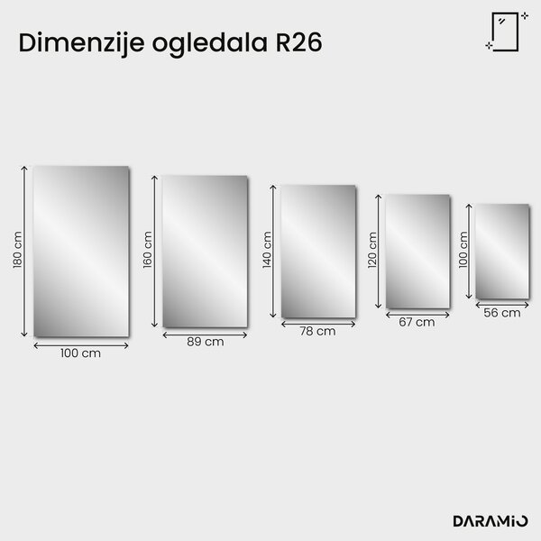 Ogledalo Pure s faseto R26