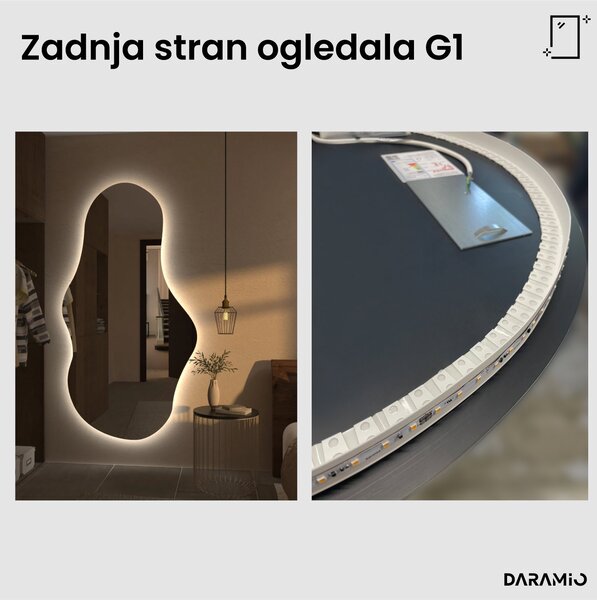 Netipično ogledalo z LED osvetlitvijo G1