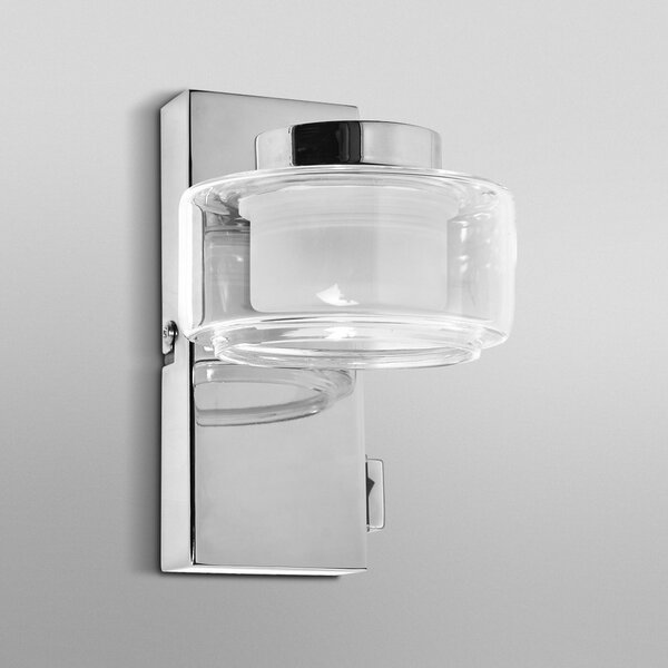 OSRAM LED stenska svetilka ORBIS FLAME, krom, kovina, IP44, CCT, Kovinska, Kopalnica, Kovina, Sodobni