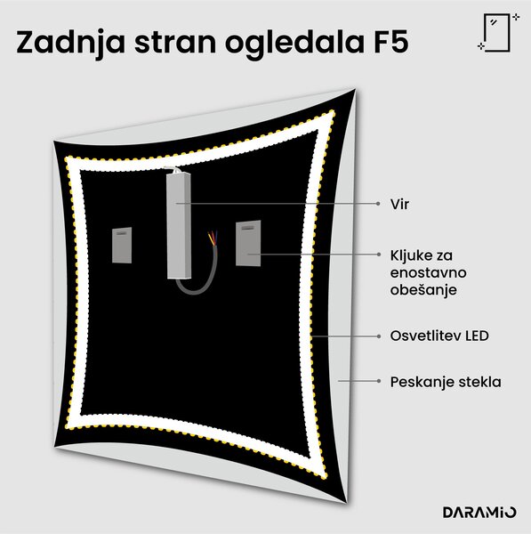 Ogledalo z LED osvetlitvijo F5