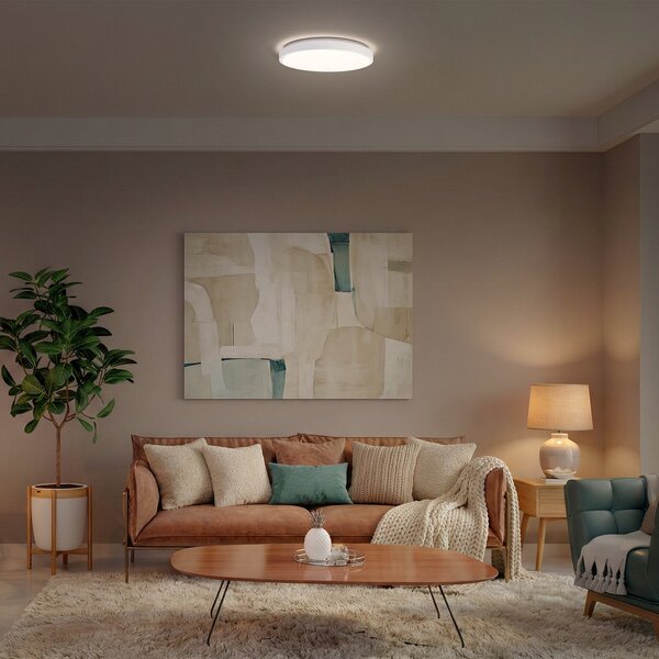 OSRAM LED stropna svetilka ORBIS LONDON, bela, Ø 40 cm, kovina, Bela, Dnevna soba / jedilnica, Kovina, Sodobni