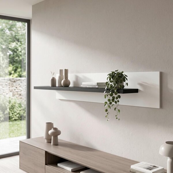 Modern Living Stenska Polica Ambiente Plus, Bela, Antracit
