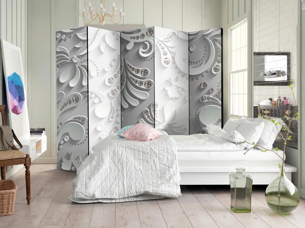 Artgeist Paravan Flowers In Crystals I, 5-Delni, Dvostranski