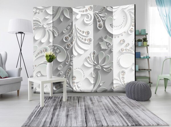 Artgeist Paravan Flowers In Crystals I, 5-Delni, Dvostranski