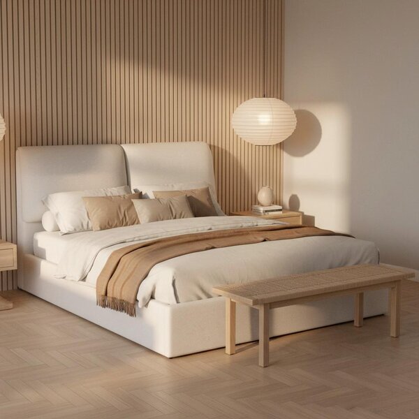 Bessagi Home Oblazinjena Postelja Perla, Bež, 180x200