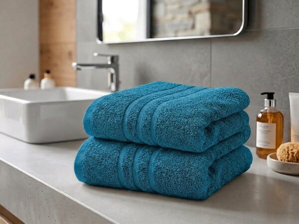 Brisača Comfort 50 x 100 cm azurna, 100% bombaž