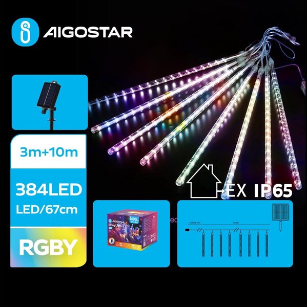 Aigostar - LED Solarna božična veriga 384xLED/13m IP65 multicolor