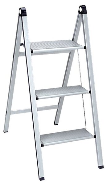 Stabilomat Basicline Zložljiva lestev Slim (Število prečk: 3 kos, Delovna višina: 2,75 m, Nosilnost: 150 kg, Aluminij)