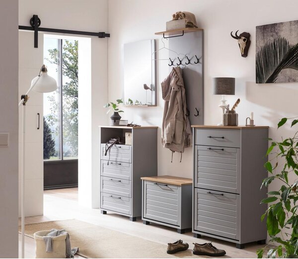 MID.YOU Garderobna Klop Jelda, Platinasta Barva