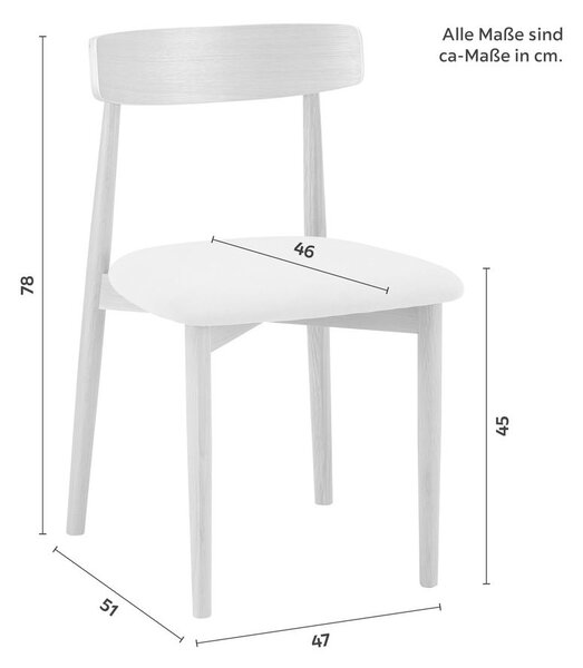 Bessagi Home Stol Noah, Bež, Masiven Hrast