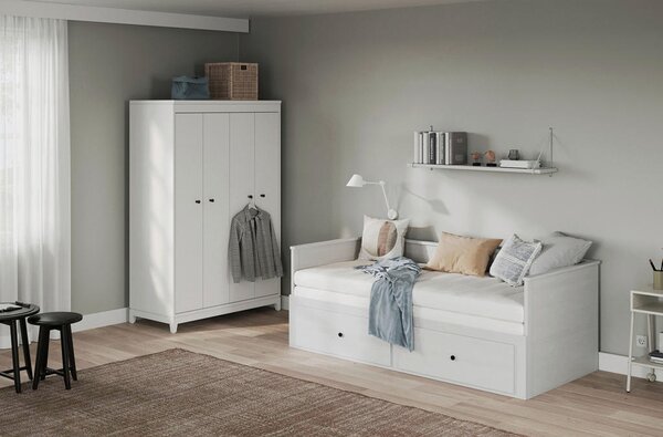 RAZTEGLJIVA POSTELJA 200 cm x 90/180 cm , bela