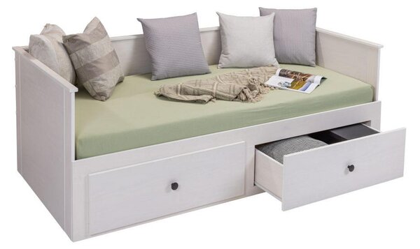 RAZTEGLJIVA POSTELJA 200 cm x 90/180 cm , bela