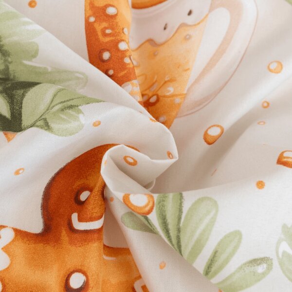 Posteljnina iz mikrovlaken WINTER GINGERMAN bela Dimenzije posteljnine: 2 kom 70 x 90 cm | 200 x 220 cm