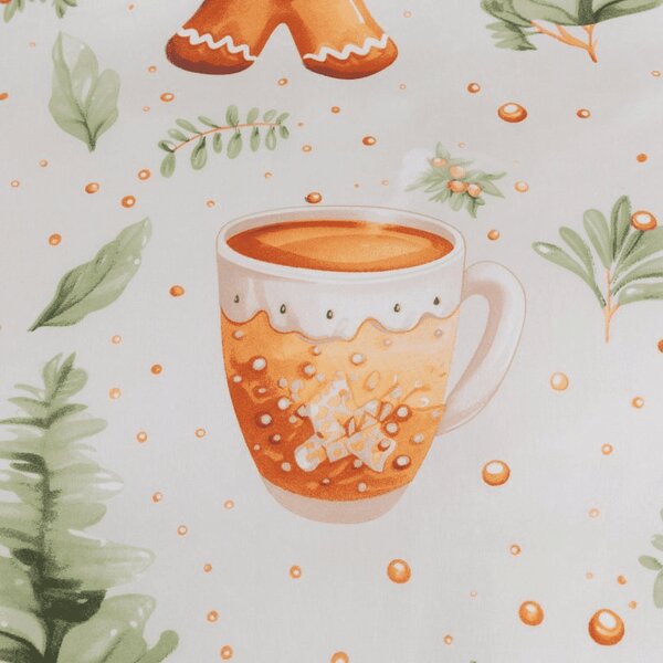 Posteljnina iz mikrovlaken WINTER GINGERMAN bela Dimenzije posteljnine: 2 kom 70 x 90 cm | 200 x 220 cm