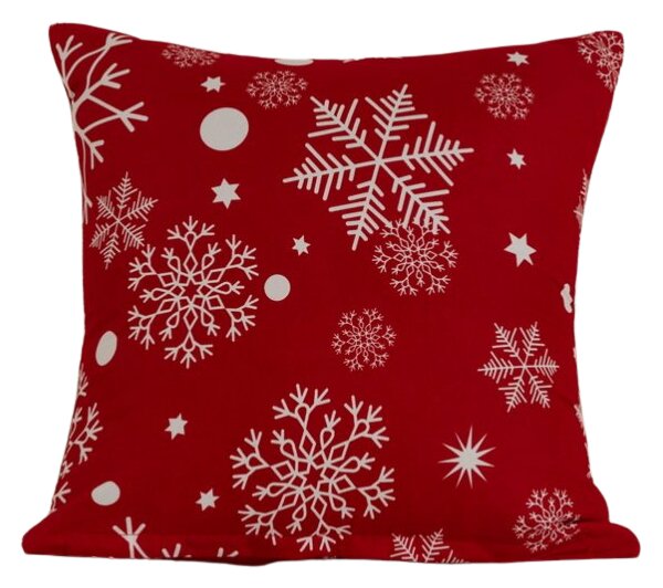 Prevleka za blazino iz mikrovlaken SNOWFALL 45x45 cm, rdeča