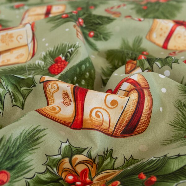 Posteljnina iz mikrovlaken CHRISTMAS PRESENTS zelena Dimenzije posteljnine: 70 x 90 cm | 140 x 200 cm