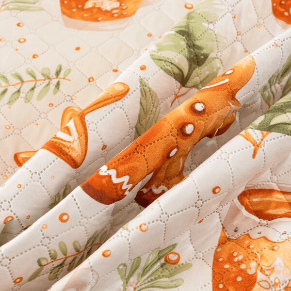 Pregrinjalo za posteljo WINTER GINGERMAN, belo Dimenzije: 170 x 210 cm