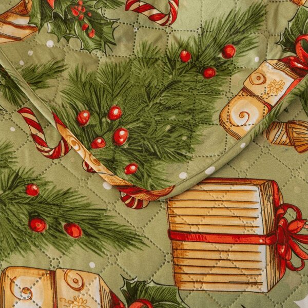 Pregrinjalo za posteljo CHRISTMAS PRESENTS, zelena Dimenzije: 220 x 240 cm