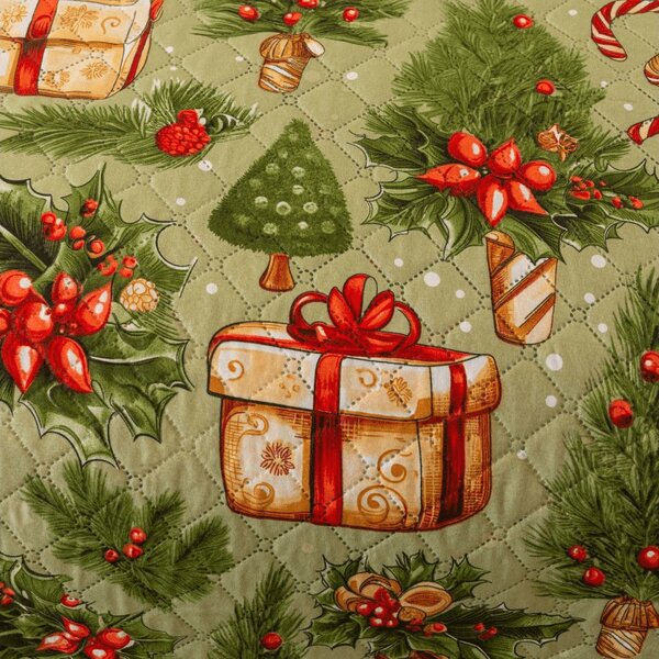 Pregrinjalo za posteljo CHRISTMAS PRESENTS, zelena Dimenzije: 220 x 240 cm