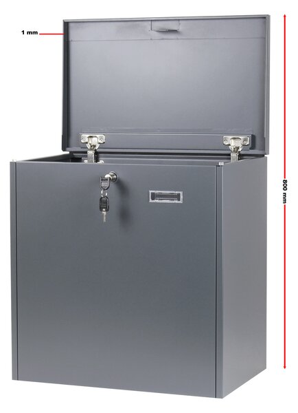 Paketni nabiralnik antracit za sprejem paketov 505x300x500mm AKCIJA
