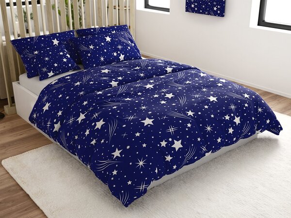 Posteljnina iz polibombaža NIGHT SKY POLY modra Dimenzije posteljnine: 70 x 90 cm | 140 x 200 cm