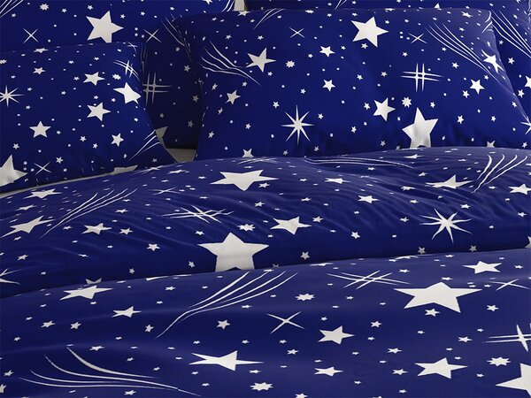 Posteljnina iz polibombaža NIGHT SKY POLY modra Dimenzije posteljnine: 70 x 90 cm | 140 x 200 cm
